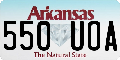 AR license plate 550UOA