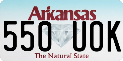 AR license plate 550UOK