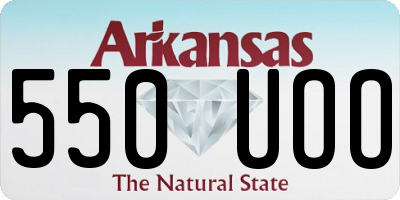 AR license plate 550UOO