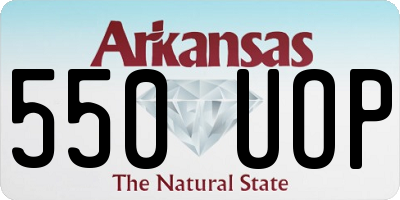 AR license plate 550UOP