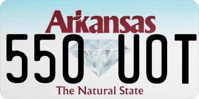AR license plate 550UOT