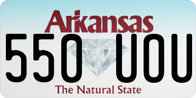 AR license plate 550UOU