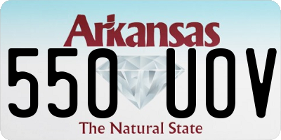AR license plate 550UOV