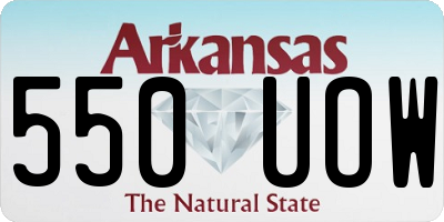 AR license plate 550UOW