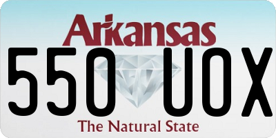 AR license plate 550UOX