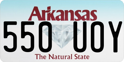 AR license plate 550UOY