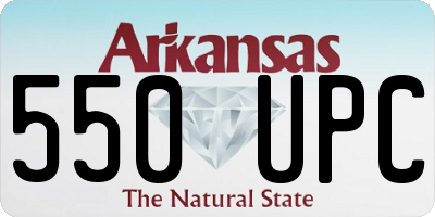 AR license plate 550UPC