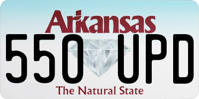 AR license plate 550UPD