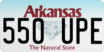 AR license plate 550UPE