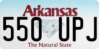 AR license plate 550UPJ