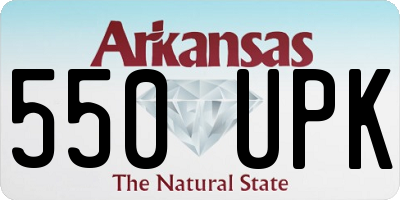 AR license plate 550UPK