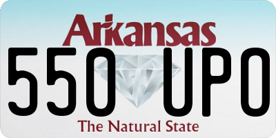 AR license plate 550UPO
