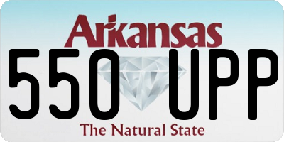 AR license plate 550UPP