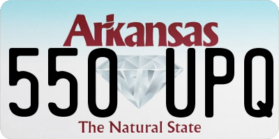AR license plate 550UPQ