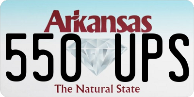 AR license plate 550UPS