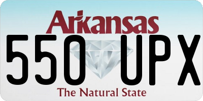 AR license plate 550UPX