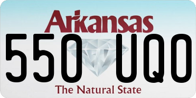 AR license plate 550UQO