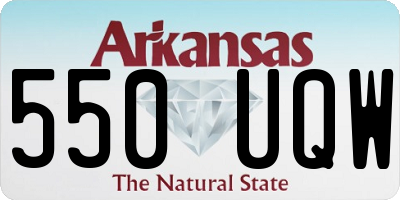 AR license plate 550UQW