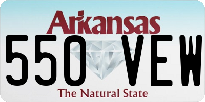 AR license plate 550VEW