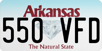 AR license plate 550VFD