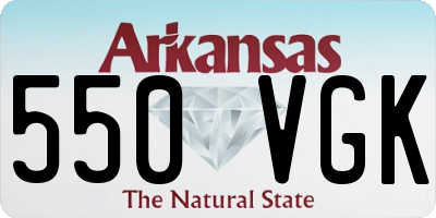 AR license plate 550VGK