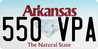 AR license plate 550VPA