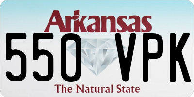 AR license plate 550VPK