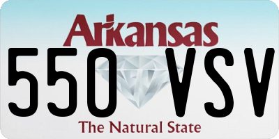 AR license plate 550VSV