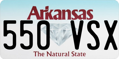AR license plate 550VSX