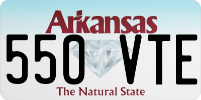 AR license plate 550VTE