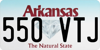 AR license plate 550VTJ