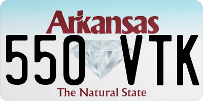 AR license plate 550VTK