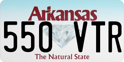 AR license plate 550VTR