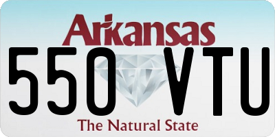 AR license plate 550VTU