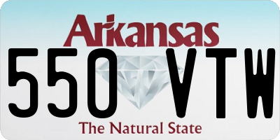 AR license plate 550VTW