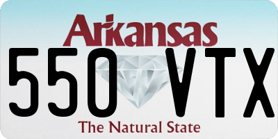 AR license plate 550VTX