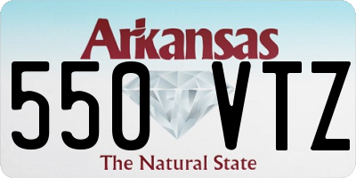 AR license plate 550VTZ
