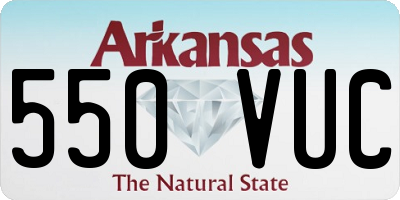 AR license plate 550VUC
