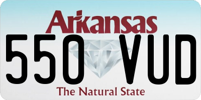 AR license plate 550VUD