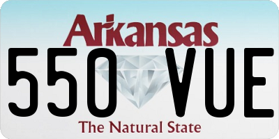 AR license plate 550VUE