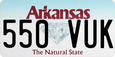 AR license plate 550VUK