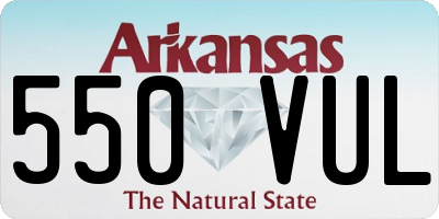 AR license plate 550VUL
