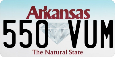 AR license plate 550VUM