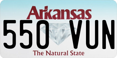 AR license plate 550VUN