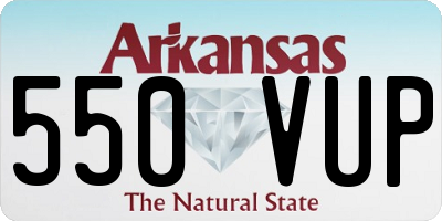 AR license plate 550VUP