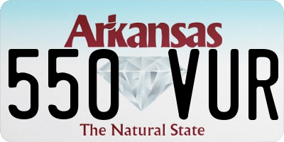 AR license plate 550VUR