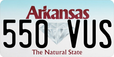AR license plate 550VUS