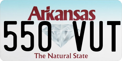 AR license plate 550VUT