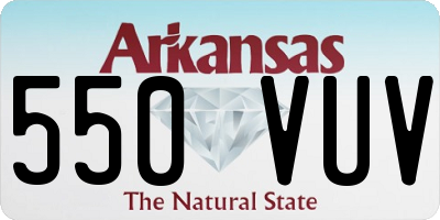 AR license plate 550VUV