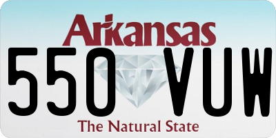 AR license plate 550VUW